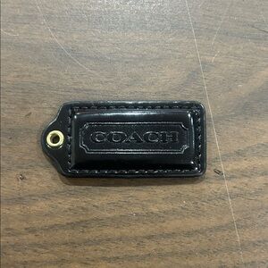 Coach Black Leather Hangtag